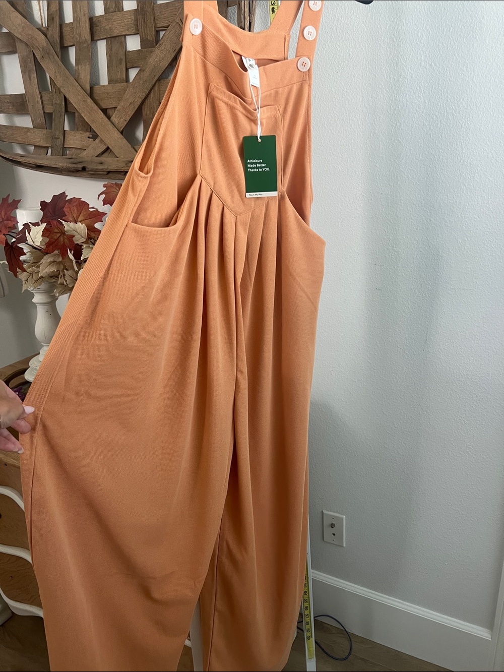 Pockets Waffle Casual Overalls NWT - Picture 3 of 5